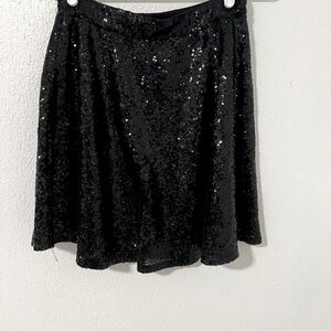 Xhilaration Women’s Small Black Sequin Sparkling Mini Skirt NWOT Inner Lining
